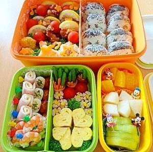 運動会のお弁当　盛りつけ例