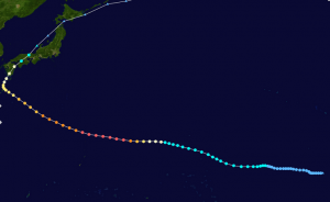 1997年9月台風19号の進路